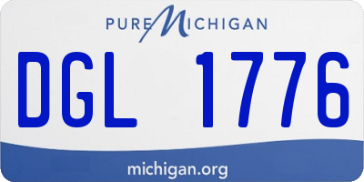 MI license plate DGL1776