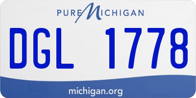 MI license plate DGL1778