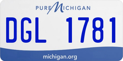 MI license plate DGL1781