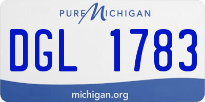 MI license plate DGL1783