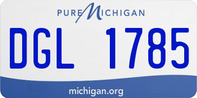 MI license plate DGL1785