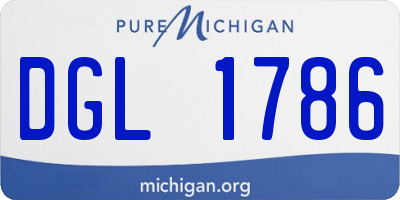 MI license plate DGL1786