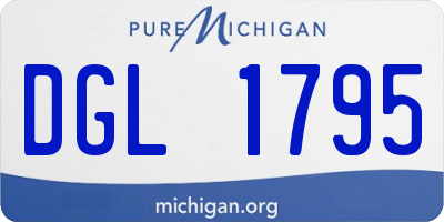 MI license plate DGL1795