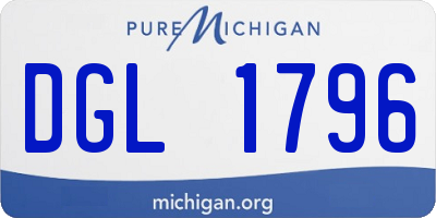 MI license plate DGL1796