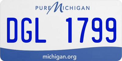 MI license plate DGL1799