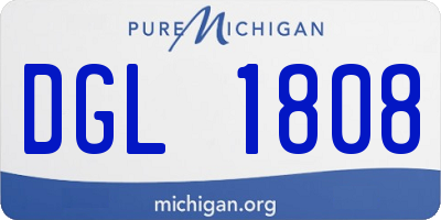 MI license plate DGL1808