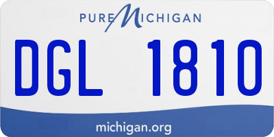 MI license plate DGL1810