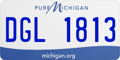 MI license plate DGL1813