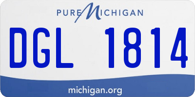 MI license plate DGL1814
