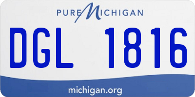 MI license plate DGL1816
