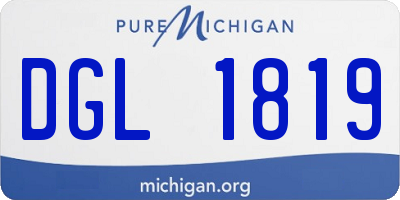 MI license plate DGL1819