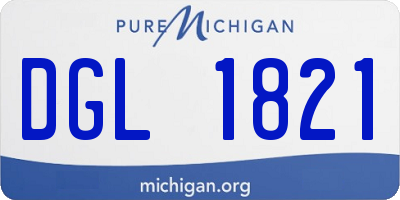 MI license plate DGL1821
