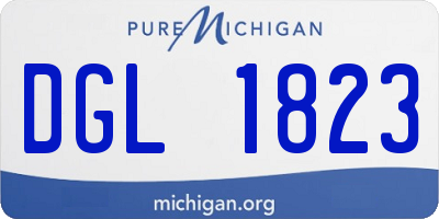 MI license plate DGL1823