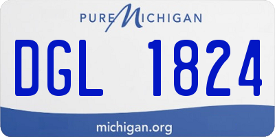 MI license plate DGL1824