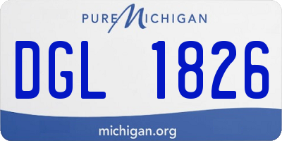 MI license plate DGL1826