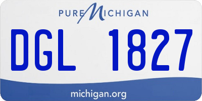 MI license plate DGL1827