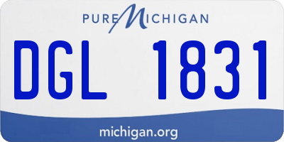MI license plate DGL1831
