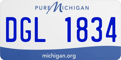 MI license plate DGL1834