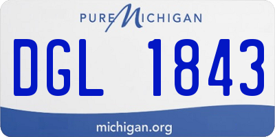 MI license plate DGL1843