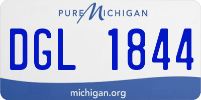 MI license plate DGL1844