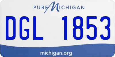 MI license plate DGL1853