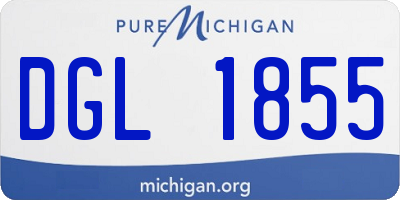 MI license plate DGL1855