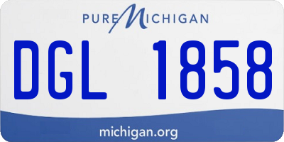 MI license plate DGL1858