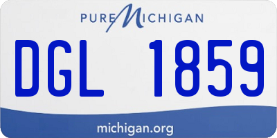 MI license plate DGL1859