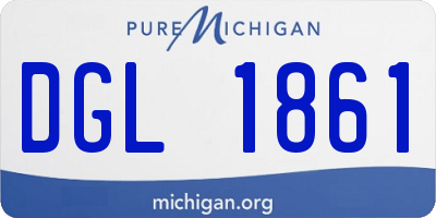 MI license plate DGL1861