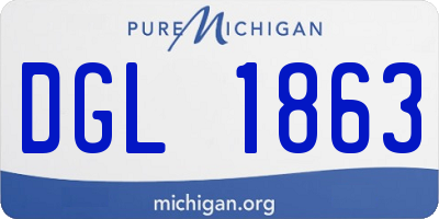 MI license plate DGL1863