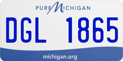 MI license plate DGL1865