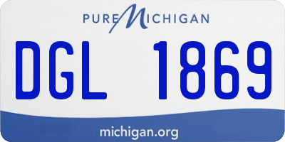 MI license plate DGL1869