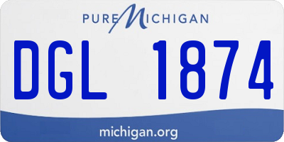 MI license plate DGL1874
