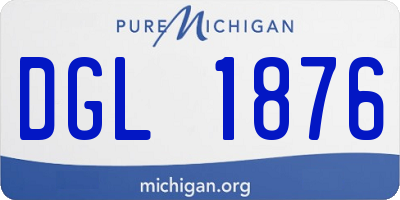 MI license plate DGL1876