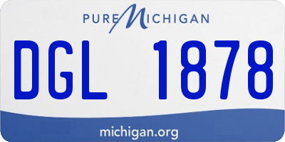 MI license plate DGL1878