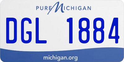 MI license plate DGL1884
