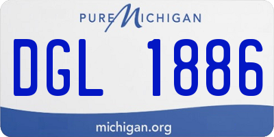 MI license plate DGL1886