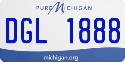MI license plate DGL1888