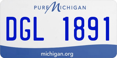 MI license plate DGL1891