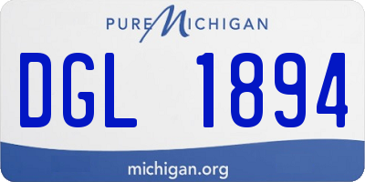 MI license plate DGL1894