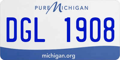 MI license plate DGL1908