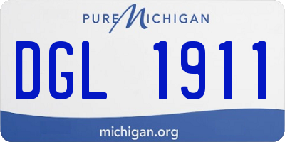 MI license plate DGL1911