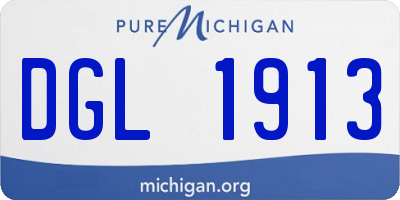 MI license plate DGL1913