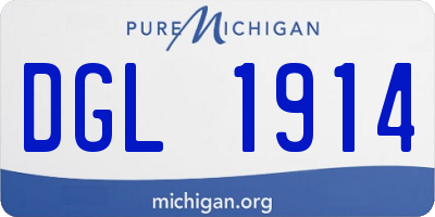 MI license plate DGL1914