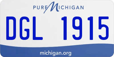 MI license plate DGL1915