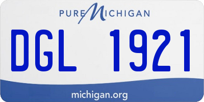 MI license plate DGL1921
