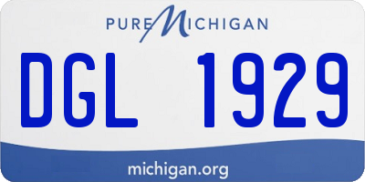 MI license plate DGL1929