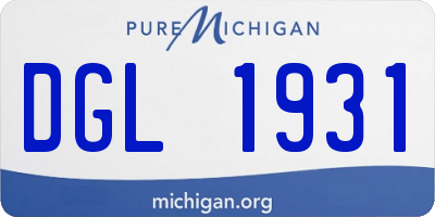 MI license plate DGL1931