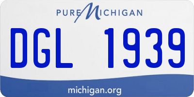 MI license plate DGL1939