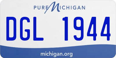 MI license plate DGL1944